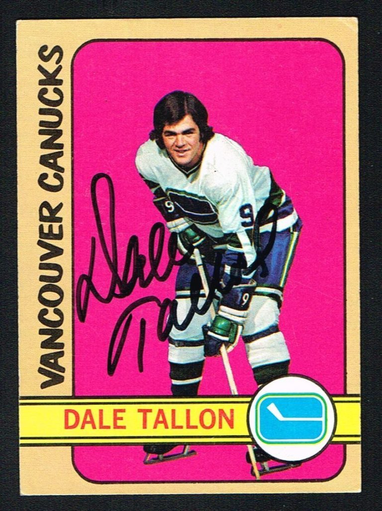 Dale Tallon #15 signed autograph auto 1972-73 Topps Hockey Trading Card