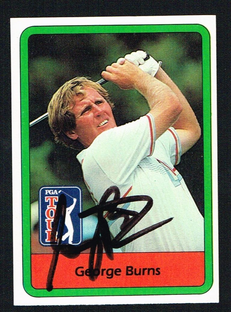 George Burns #37 signed autograph auto 1982 Donruss Golf Trading Card