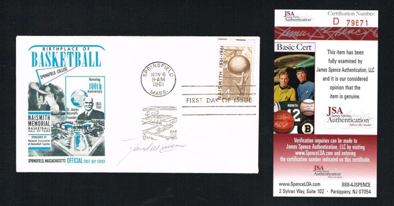 Dave Cowens signed autograph Basketball Hall of Fame FDC First Day Cover JSA