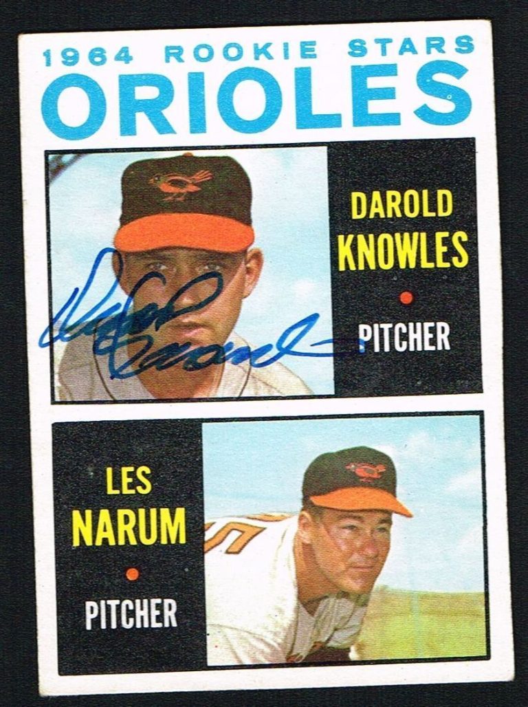 Darold Knowles #418 signed autograph auto 1964 Topps Baseball Trading Card