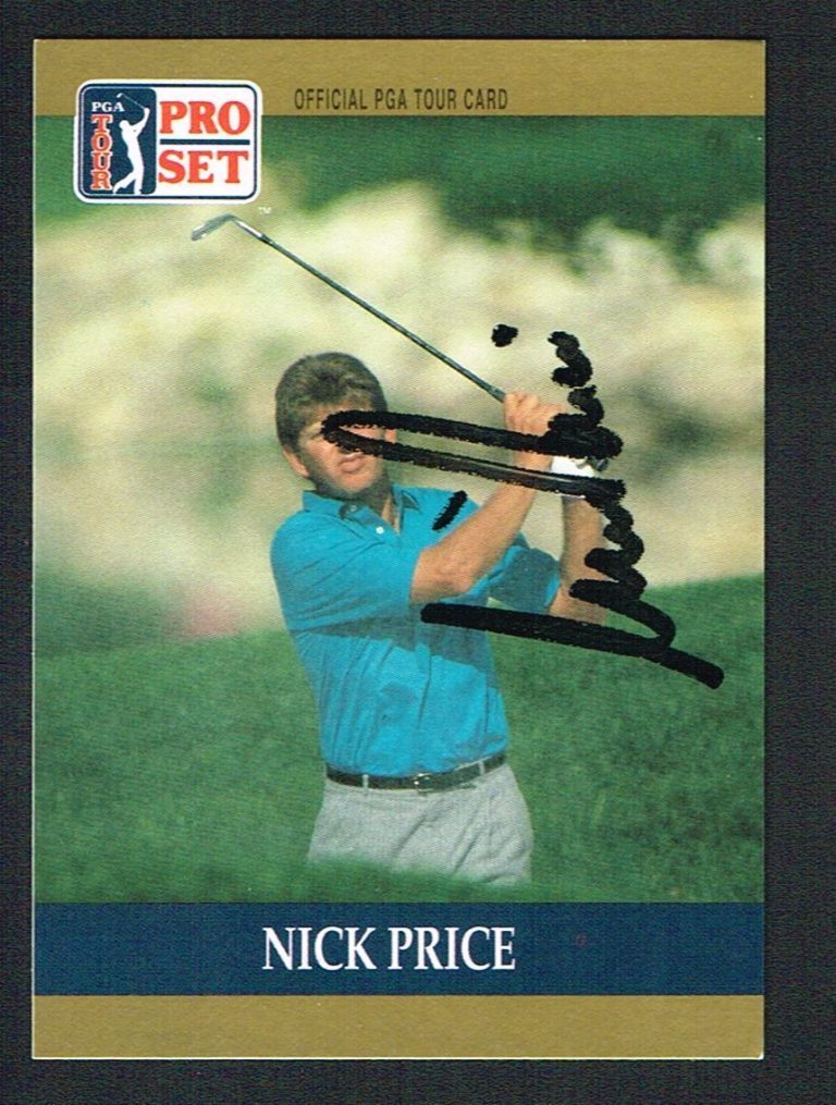 Nick Price #23 signed autograph auto 1990 Pro Set Golf Trading Card