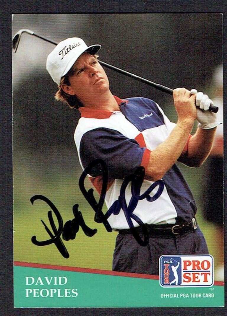 David Peoples signed autograph auto 1991 Pro Set Golf Trading Card No. 37