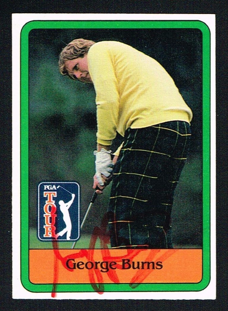 George Burns #7 signed autograph auto 1981 Donruss Golf Trading Card