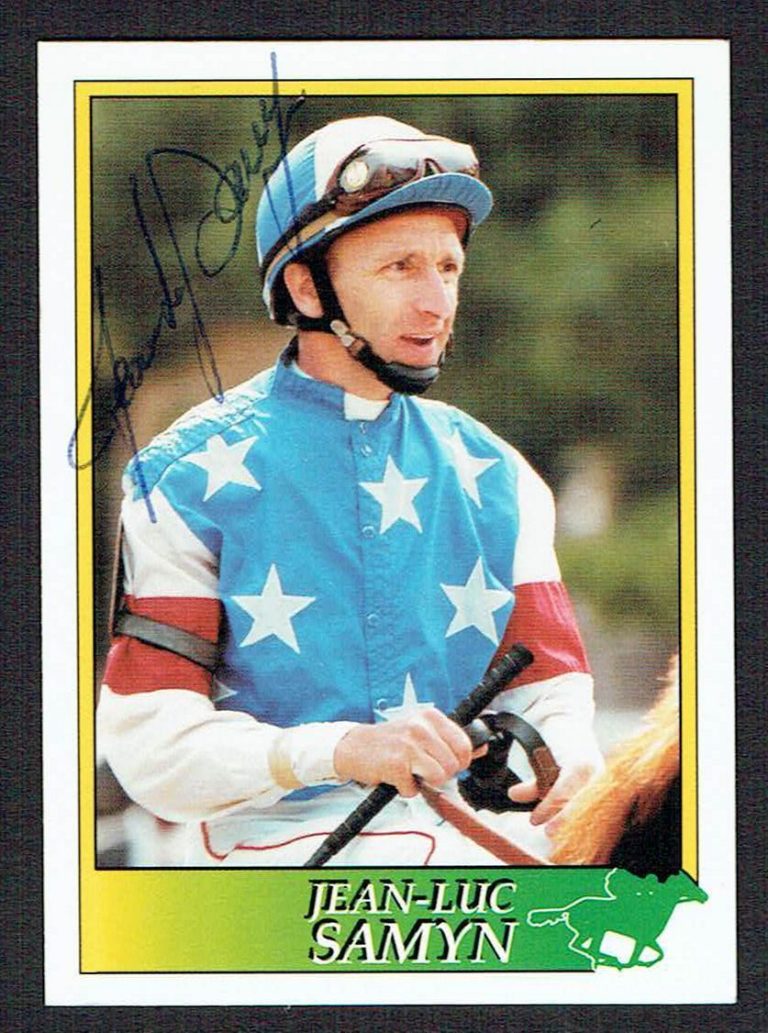 Jean-Luc Samyn signed autograph auto 1993 STAR Jockey Horse Racing Trading Card