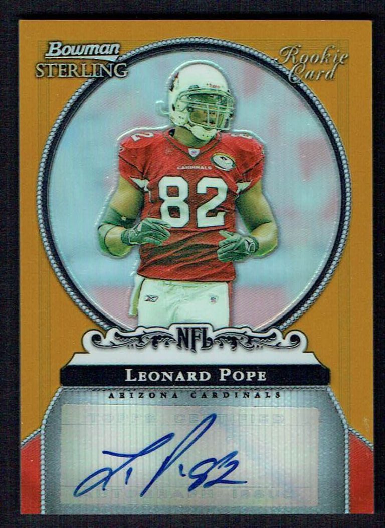 Leonard Pope signed autograph auto 2006 Bowman Sterling Refractor 485/900