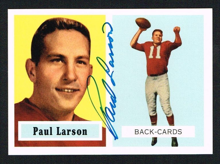 Paul Larson #146 signed autograph auto 1994 Topps 1957 Archives Football Card