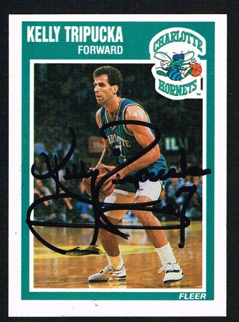 Kelly Tripucka #18 signed autograph auto 1989-90 Fleer Basketball Trading Card