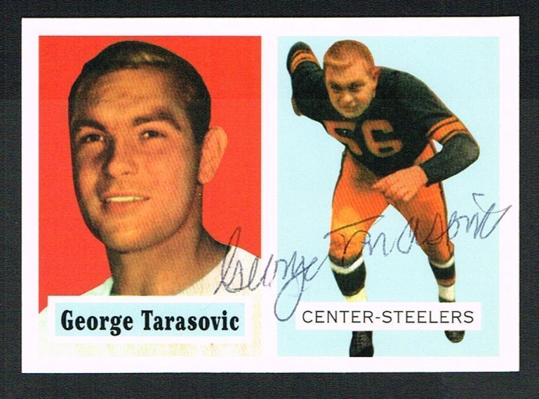 George Tarasovic #39 signed autograph 1994 Topps 1957 Archives Football Card