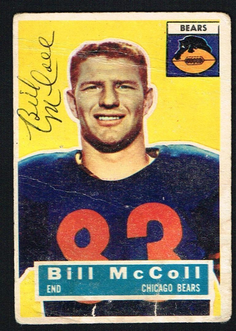 Bill McColl #83 signed autograph auto 1956 Topps Football Trading Card