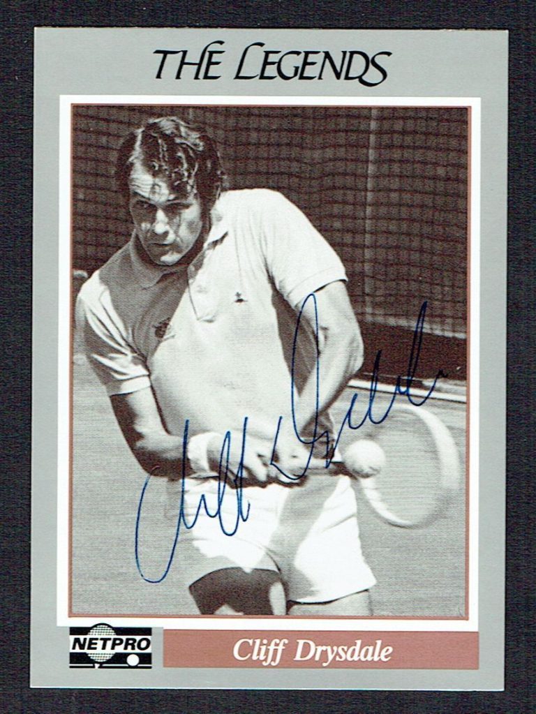 Cliff Drysdale #38 signed autograph auto 1991 NetPro Legends Tennis Card