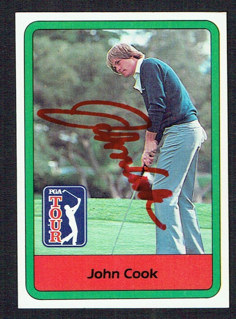 John Cook #25 signed autograph auto 1982 Donruss Golf Trading Card