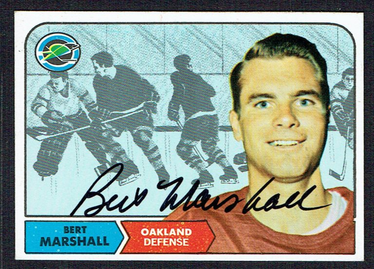 Bert Marshall #79 signed autograph auto 1968 Topps Hockey Trading Card
