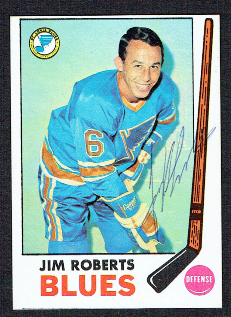 Jim Roberts #14 signed autograph auto 1969 Topps Hockey Trading Card