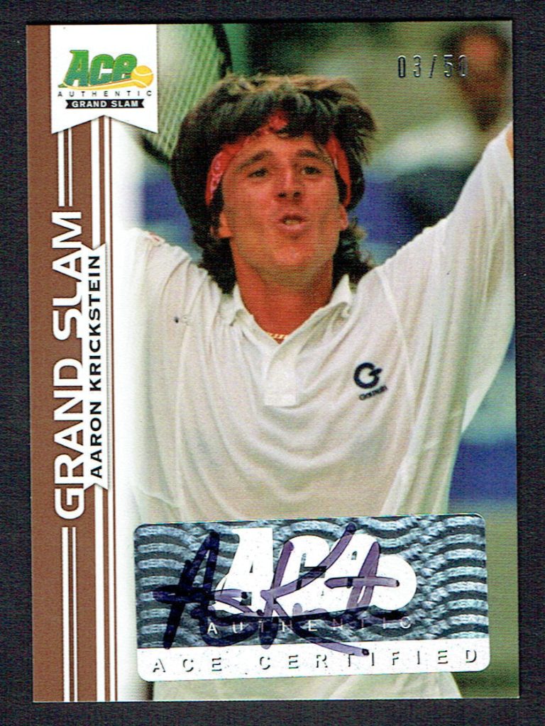 Aaron Krickstein #BA-AK4 signed autograph 2013 Ace Authentic Grand Slam 3/50