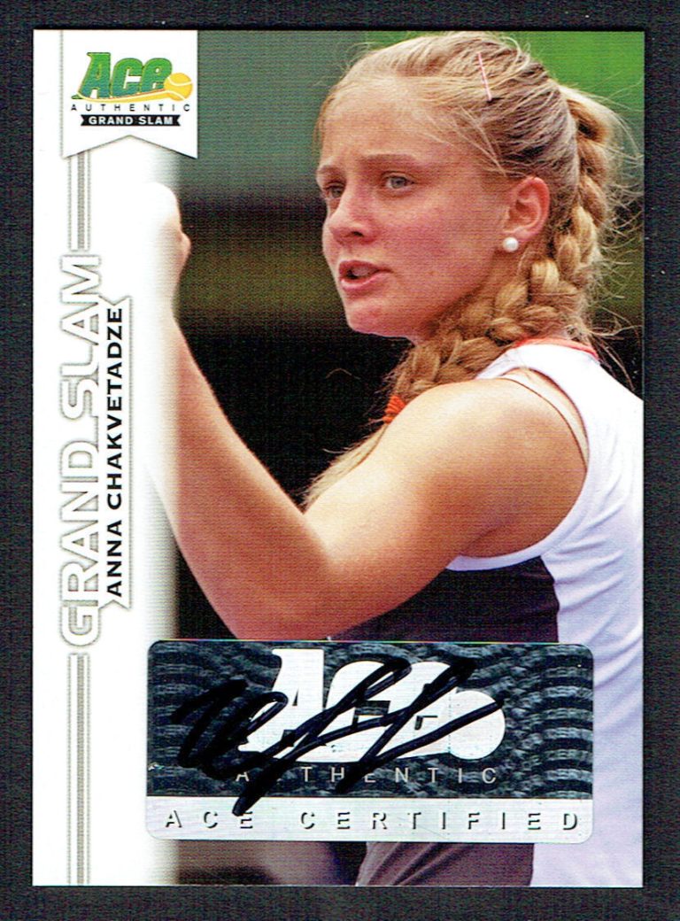 Anna Chakvetadze #BA-AC1 signed autograph auto 2013 Ace Authentic Grand Slam