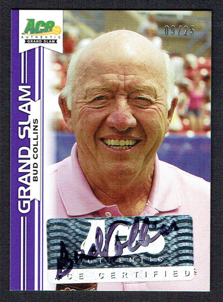 Bud Collins #BA-BC1 signed autograph auto 2013 Ace Authentic Grand Slam 9/25