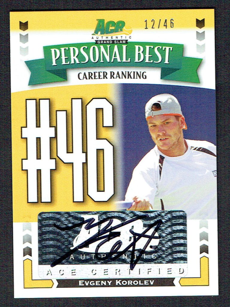 Evgeny Korolev  #PB-EK1 signed autograph 2013 ACE Authentic Personal Best 12/46