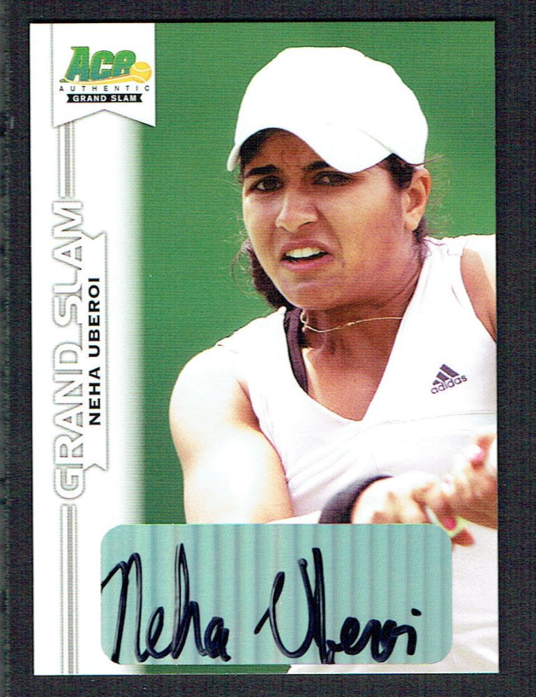 Neha Uberoi #BA-NU1 signed autograph auto 2013 Ace Authentic Grand Slam Tennis
