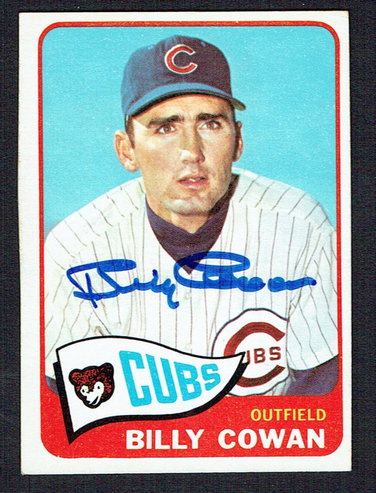 Billy Cowan #186 signed autograph auto 1965 Topps Baseball Trading Card