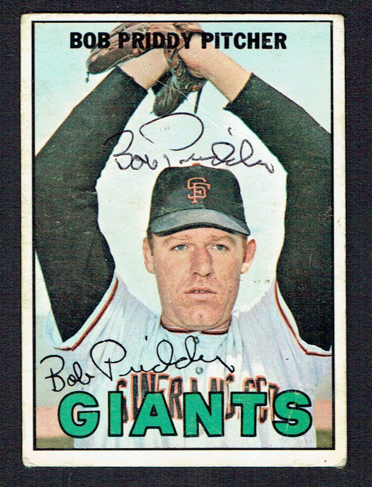 Bob Priddy #26 signed autograph auto 1967 Topps Baseball Trading Card