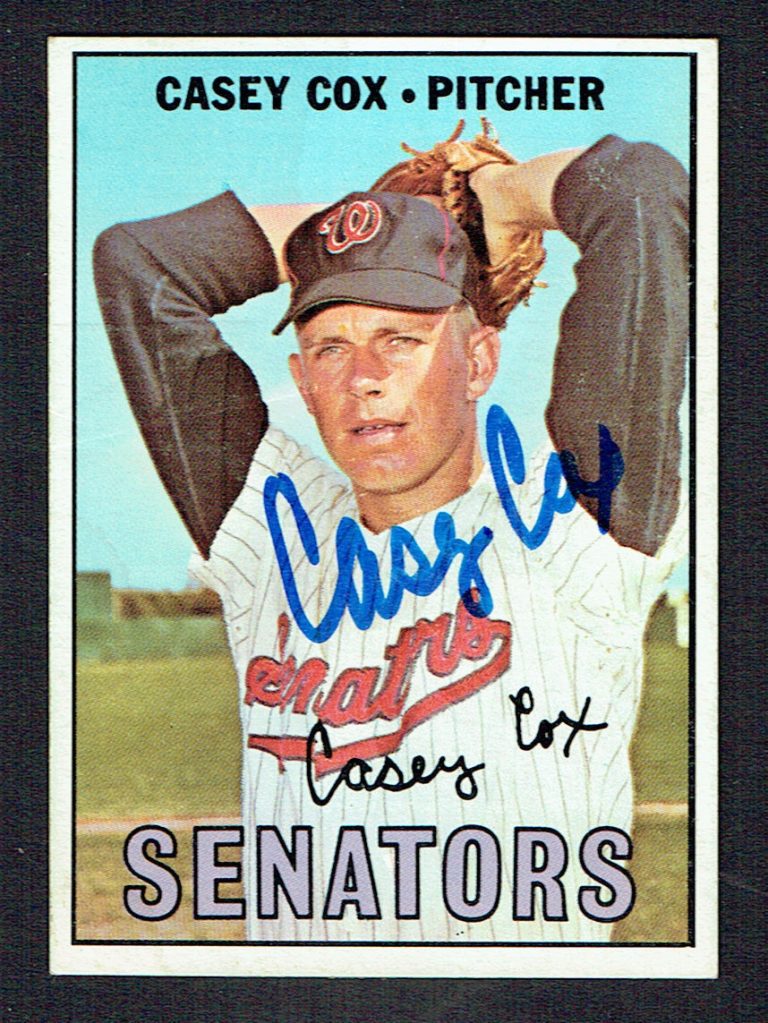 Casey Cox #414 signed autograph auto 1967 Topps Baseball Trading Card