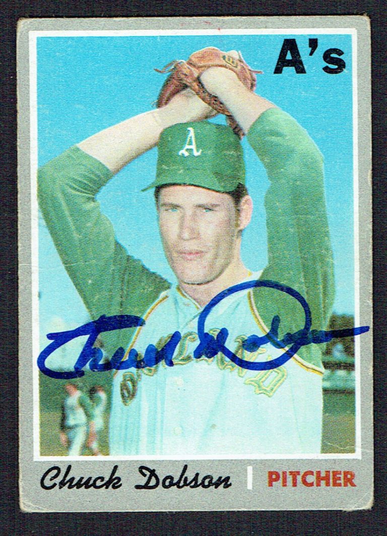 Chuck Dobson #331 signed autograph auto 1970 Topps Baseball Trading Card