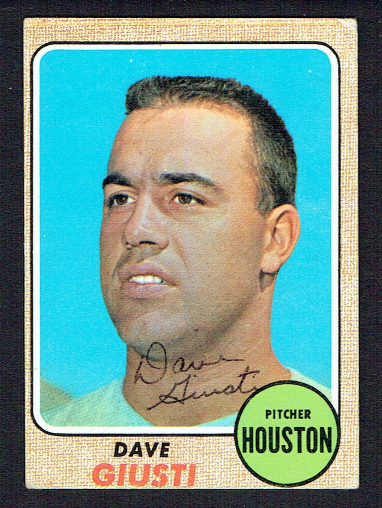 Dave Giusti #182 signed autograph auto 1968 Topps Baseball Trading Card