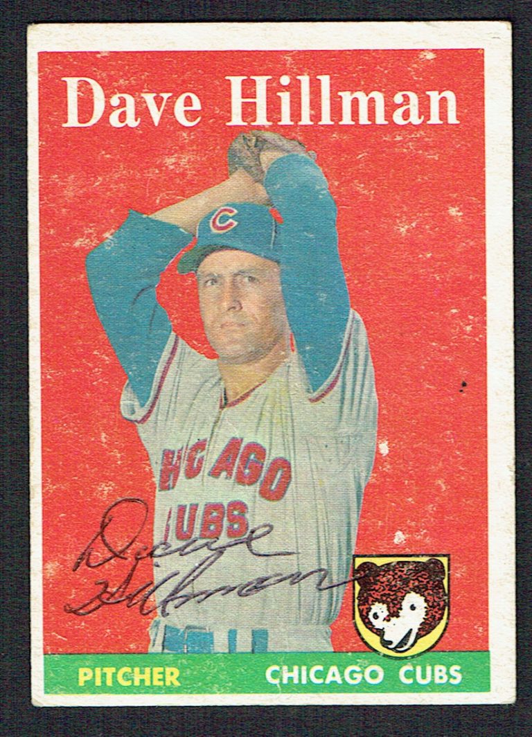 Dave Hillman #41 signed autograph auto 1958 Topps Baseball Trading Card