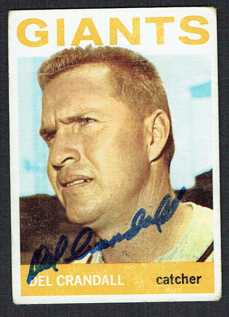 Del Crandall #169 signed autograph auto 1964 Topps Baseball Trading Card