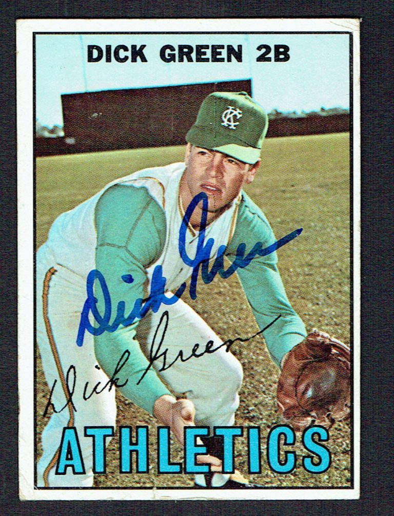 Dick Green #54 signed autograph auto 1967 Topps Baseball Trading Card