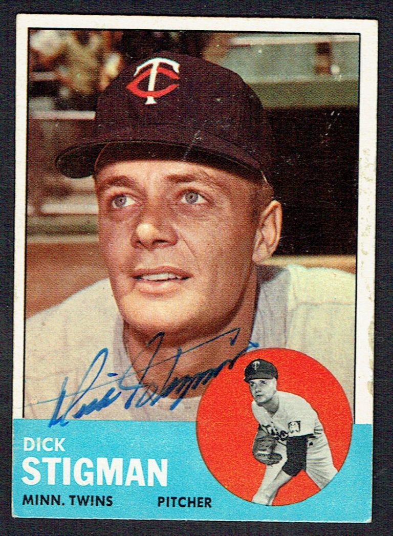 Dick Stigman #89 signed autograph auto 1963 Topps Baseball Trading Card