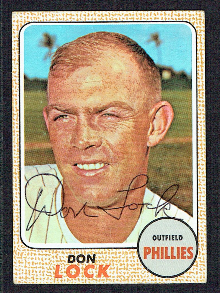 Don Lock #59 signed autograph auto 1968 Topps Baseball Trading Card