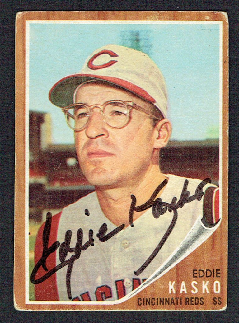 Eddie Kasko #193 signed autograph auto 1962 Topps Baseball Trading Card