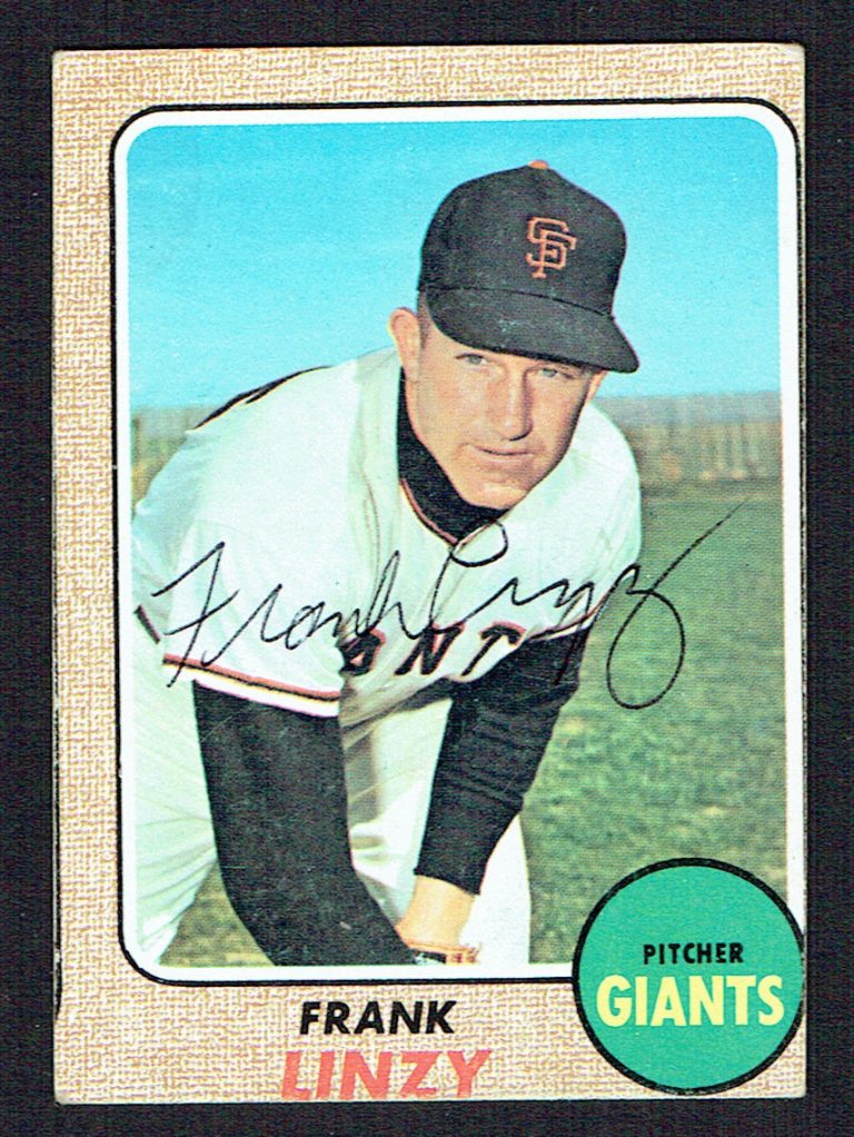 Frank Linzy #147 signed autograph auto 1968 Topps Baseball Trading Card