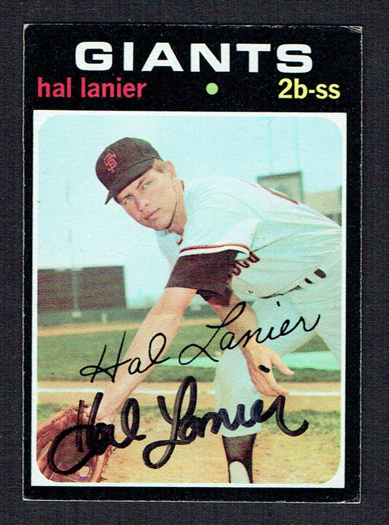 Hal Lanier #181 signed autograph auto 1971 Topps Baseball Trading Card