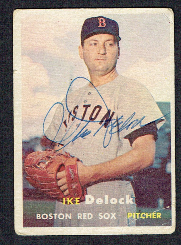 Ike Delock #63 signed autograph auto 1957 Topps Baseball Trading Card