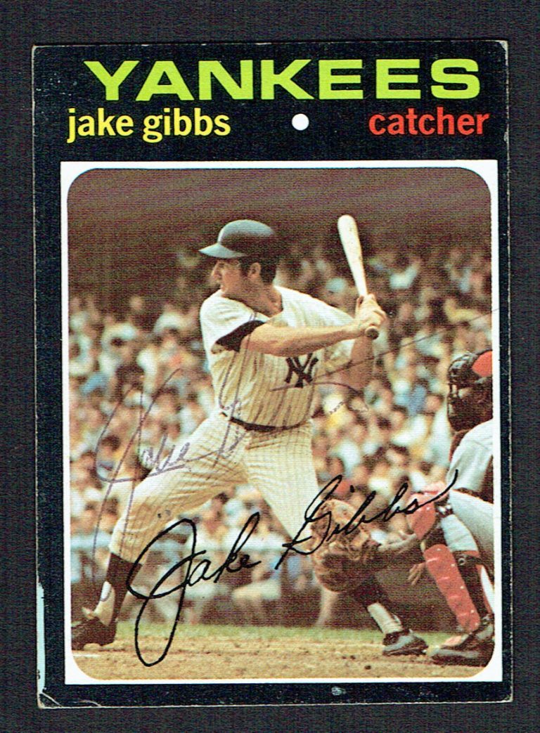 Jake Gibbs #382 signed autograph auto 1971 Topps Baseball Trading Card