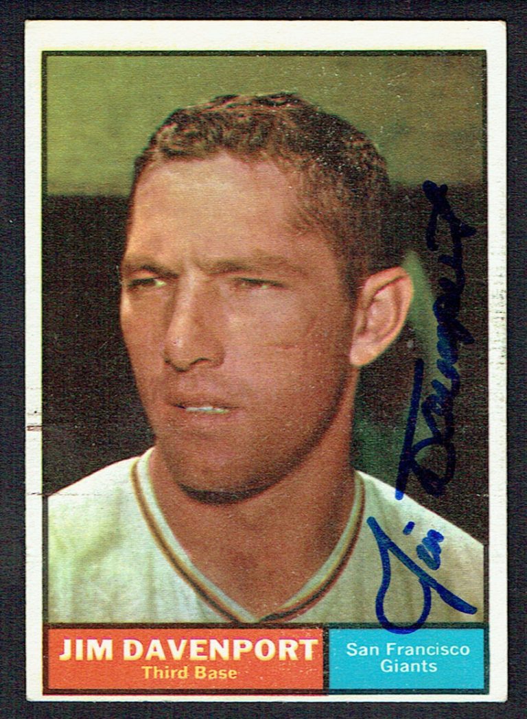 Jim Davenport #55 signed autograph auto 1961 Topps Baseball Trading Card