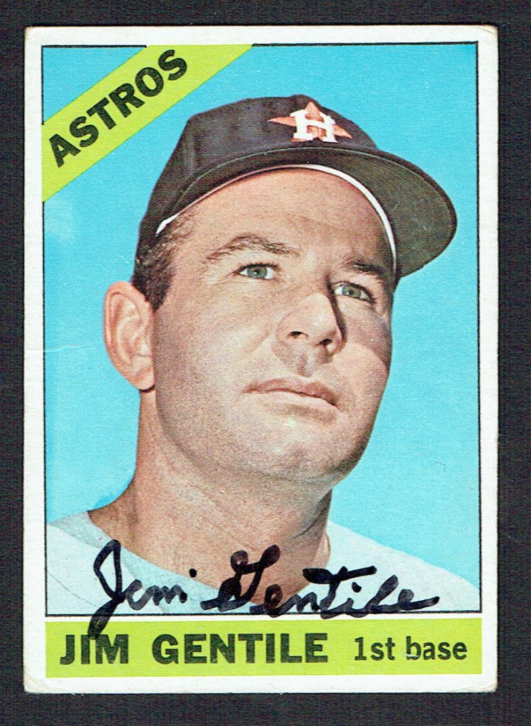 Jim Gentile #45 signed autograph auto 1966 Topps Baseball Trading Card