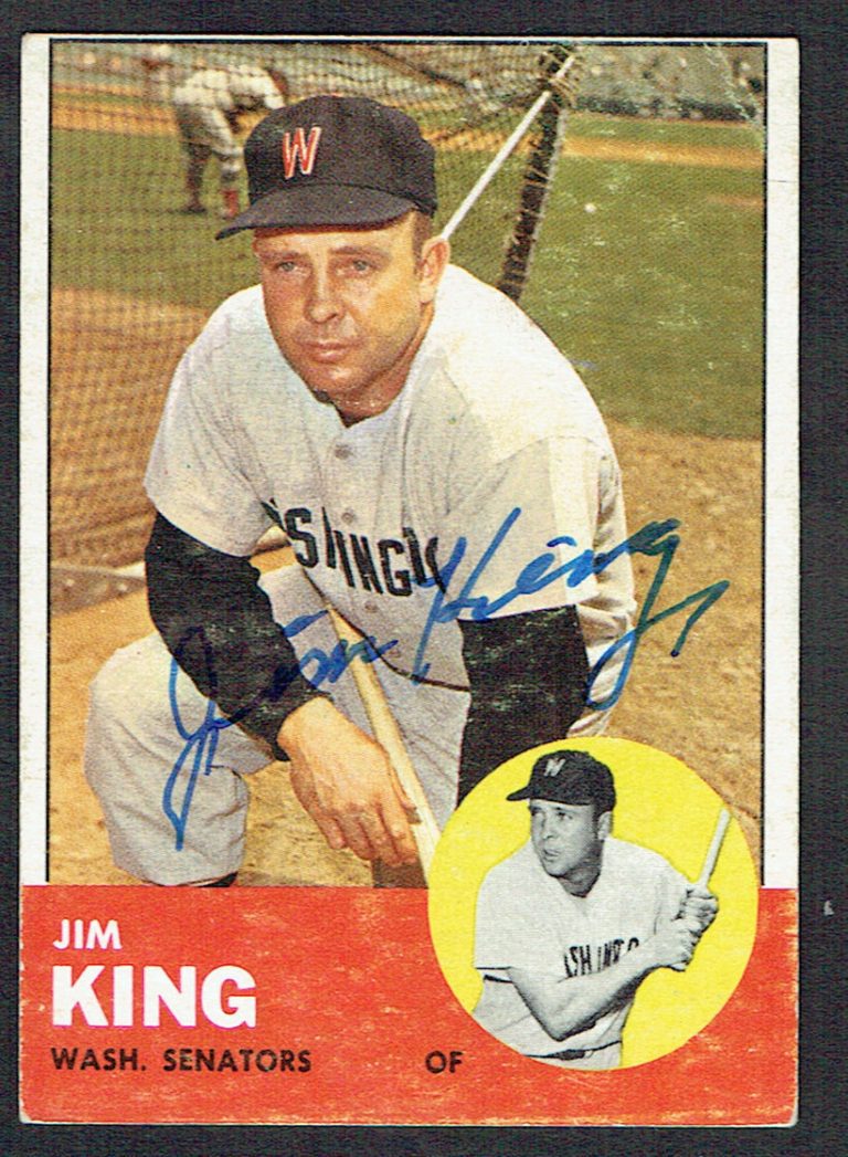 Jim King #176 signed autograph auto 1963 Topps Baseball Trading Card