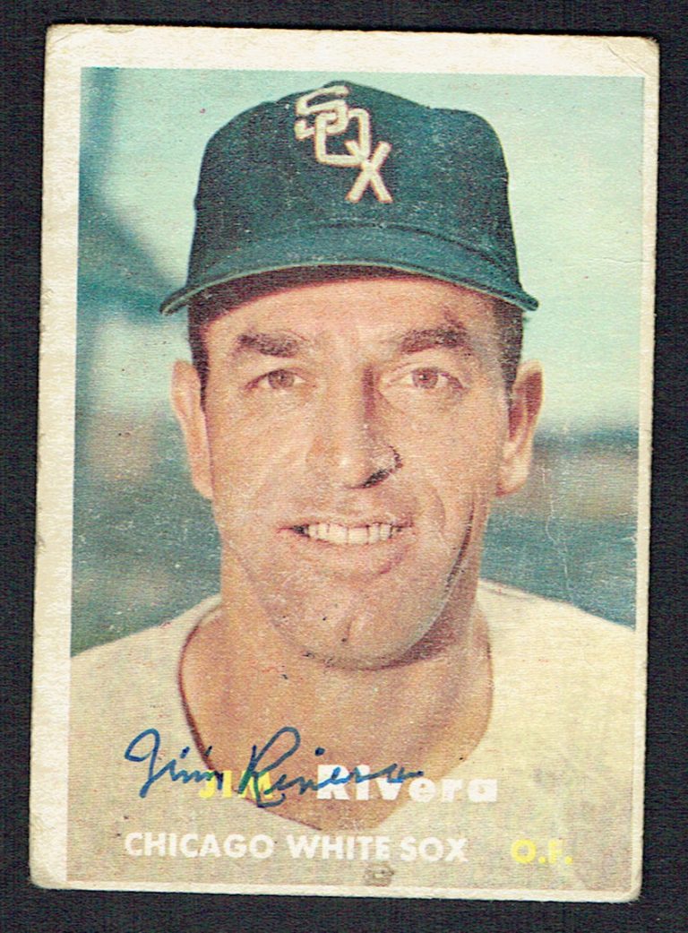 Jim Rivera #107 signed autograph auto 1957 Topps Baseball Trading Card