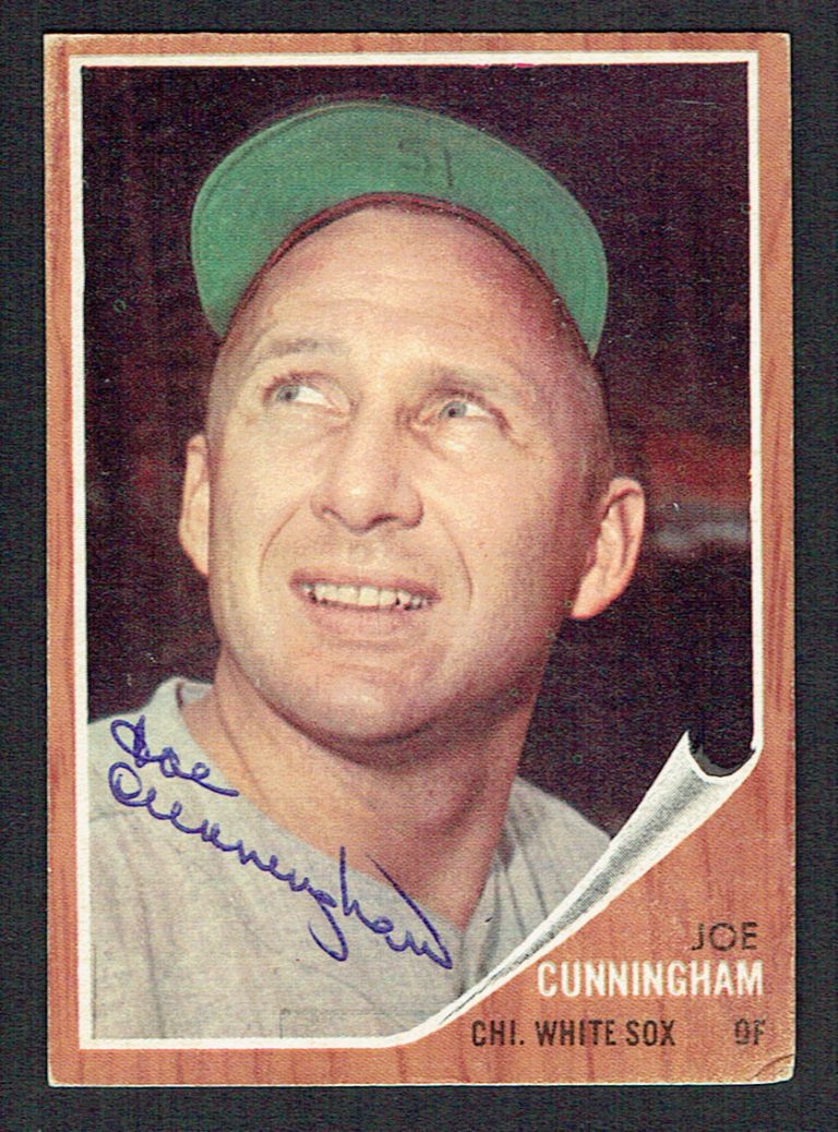 Joe Cunningham #195 signed autograph auto 1962 Topps Baseball Trading Card