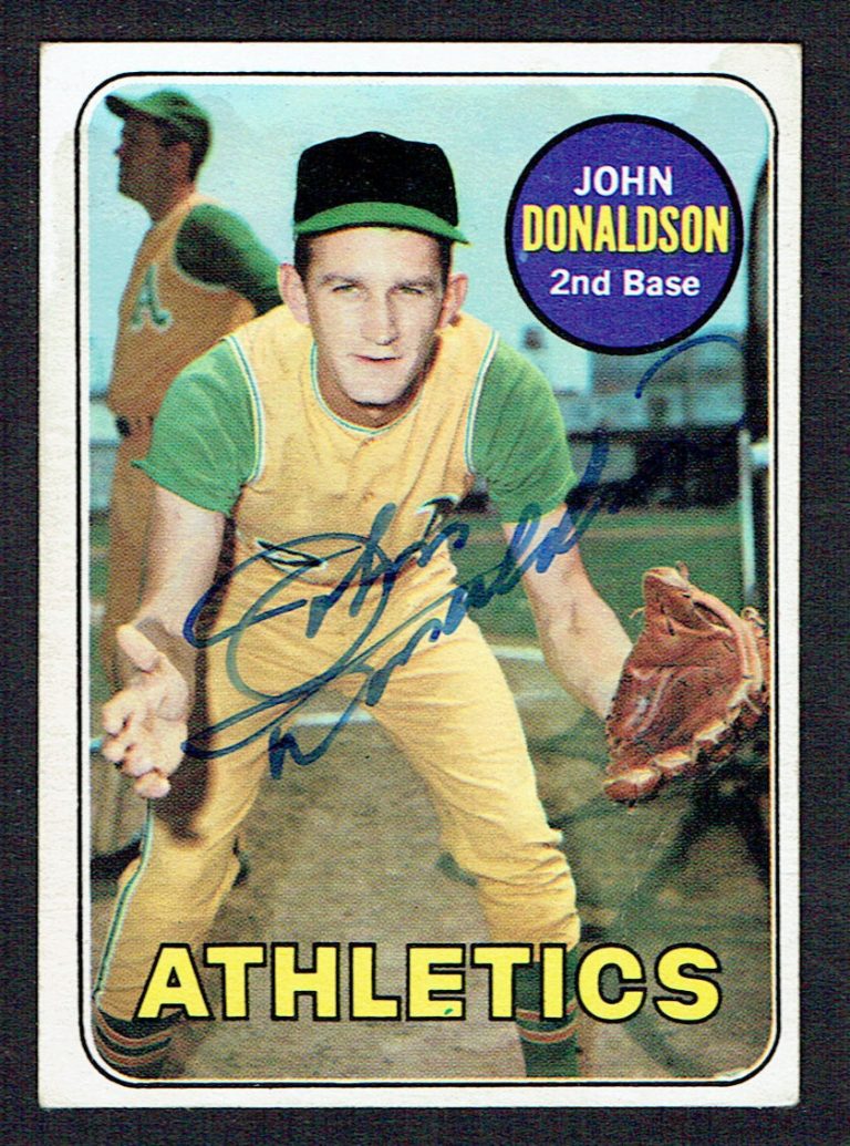 John Donaldson #217 signed autograph auto 1969 Topps Baseball Trading Card