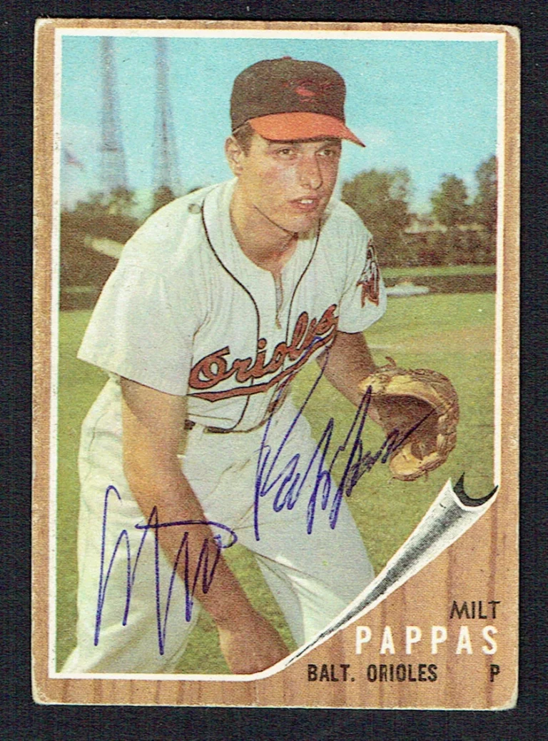 Milt Pappas #75 signed autograph auto 1962 Topps Baseball Trading Card
