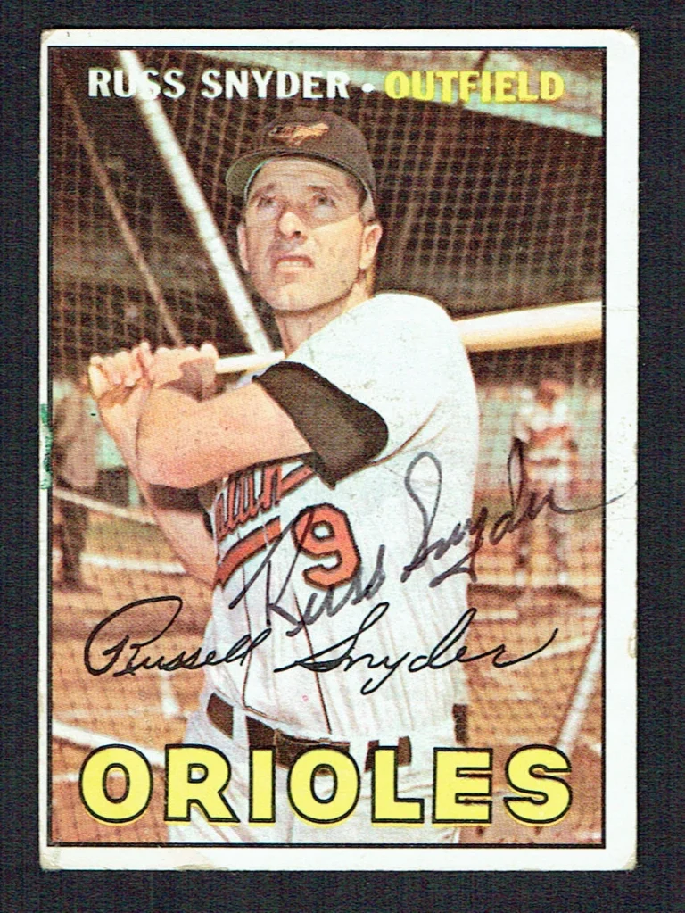 Russ Snyder #405 signed autograph auto 1967 Topps Baseball Trading Card