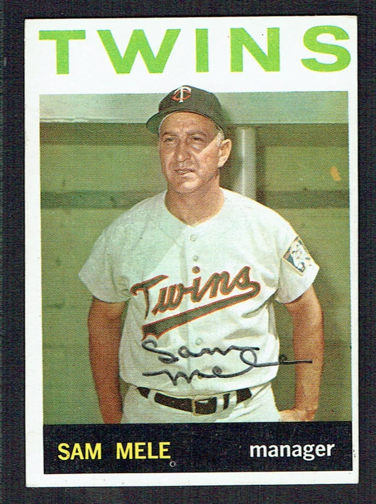 Sam Mele #54 signed autograph auto 1964 Topps Baseball Trading Card