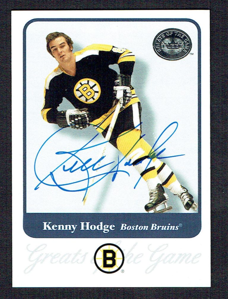 Kenny Hodge #67 signed autograph auto 2001 Fleer Hockey Greats of the Game GOTG