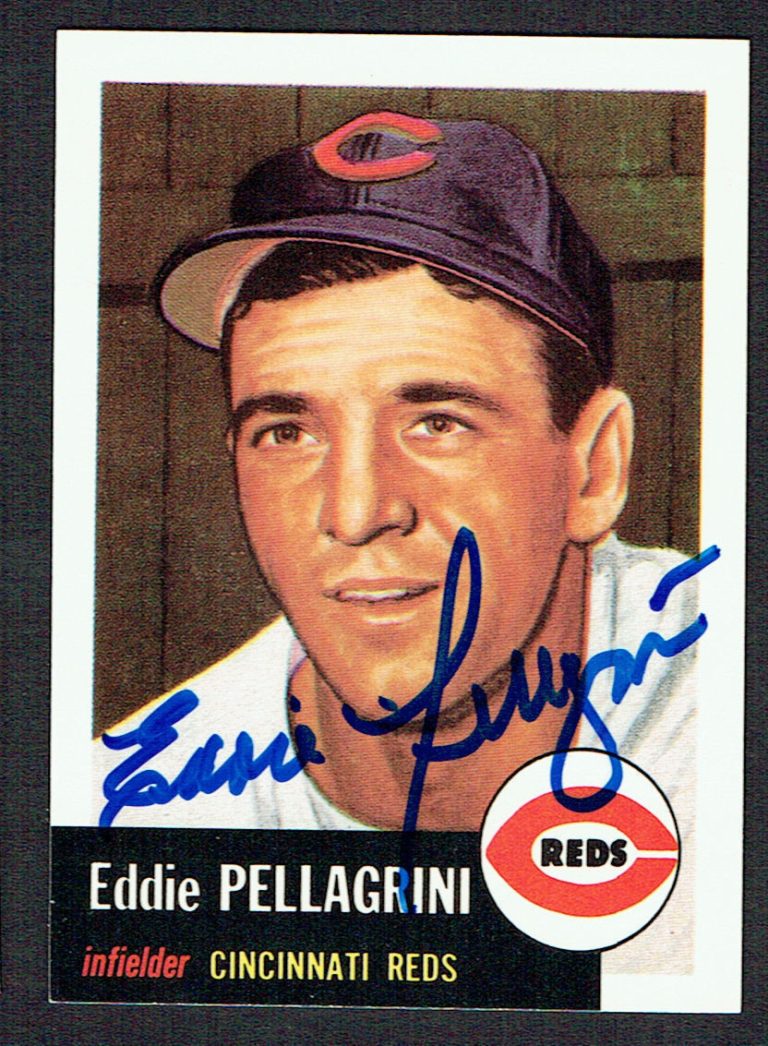 Eddie Pellagrini (d. 2006) #28 signed autograph 1991 Topps 1953 Archives Card