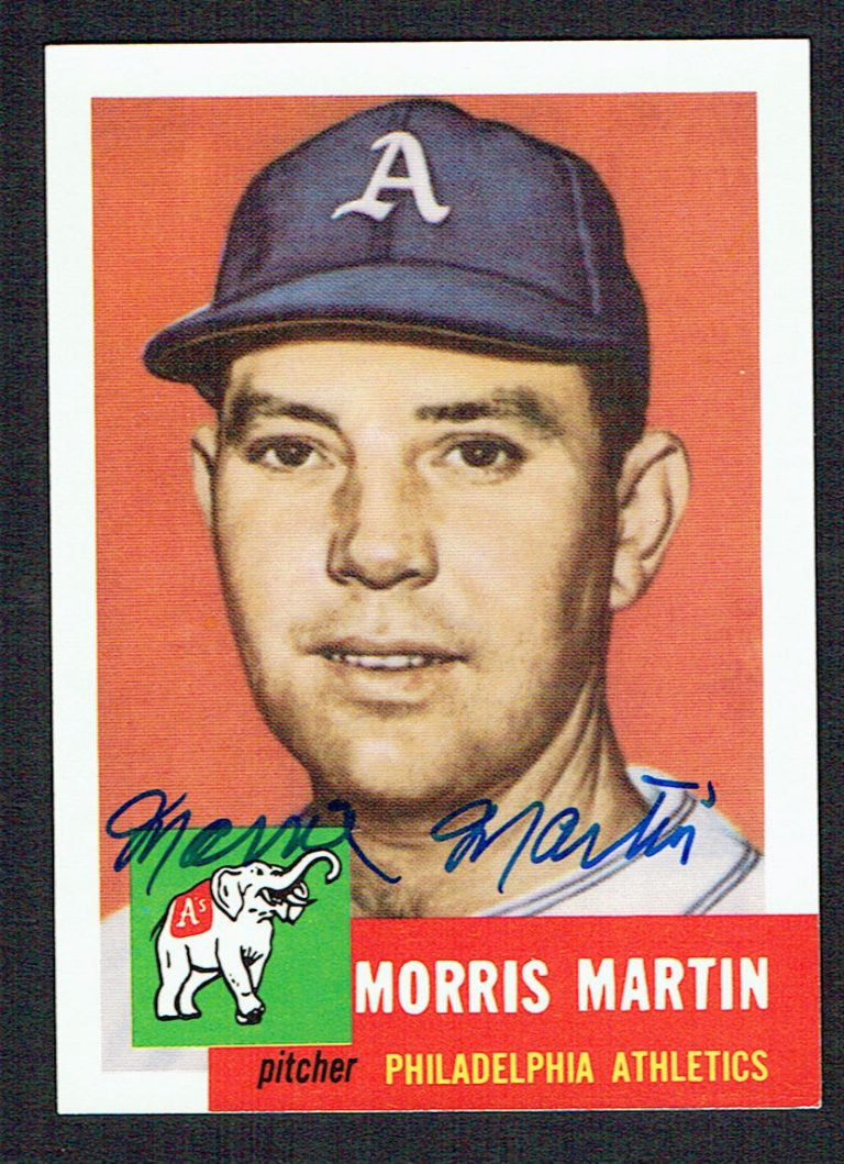 Morris Martin (d. 2010) #227 signed autograph auto 1991 Topps 1953 Archives Card