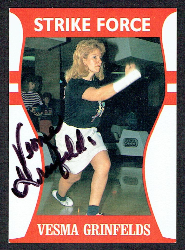 Vesma Grinfelds #38 signed autograph auto LPBA Strike Force Bowling Trading Card